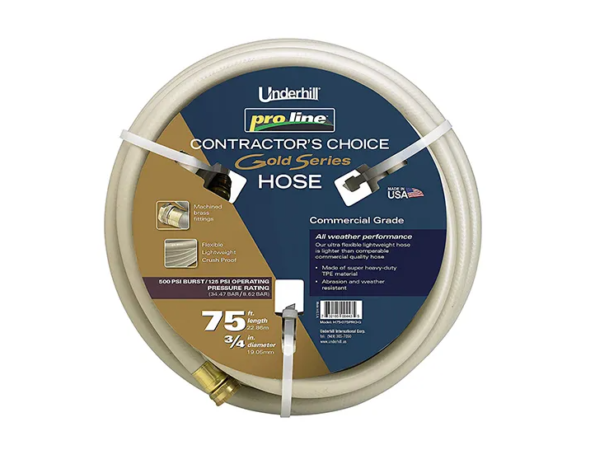 Underhill ProLine Gold Hose 3/4in X 75ft - 500 PSI