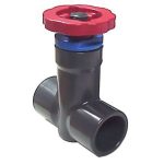 1/2 PVC PLUG GATE VALVE BUNA SR/THD