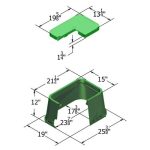 Carson Valve Box w/Lid 1220 - Green ICV Lblt